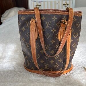 Louis Vuitton Classic Vintage Monogram  Buckets Tote in Brown and Tan
